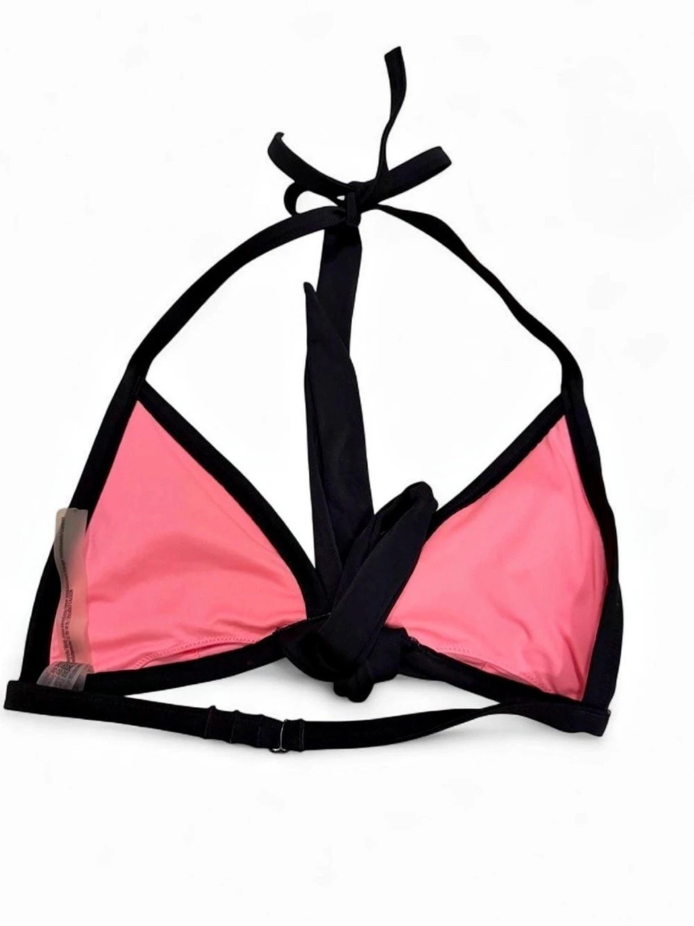 Victoria Secret PINK Triangle Bikini Top Black & Pink XS